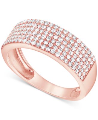 Macy's - Diamond Pav&eacute; Multirow Band (1/2 ct. t.w.) in 14k Rose Gold