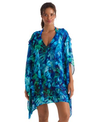 Mimi Flamingo - Women's Breeze Chiffon Poncho Cover-Up