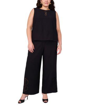 Vince Camuto - Plus Size High-Rise Wide-Leg Pants