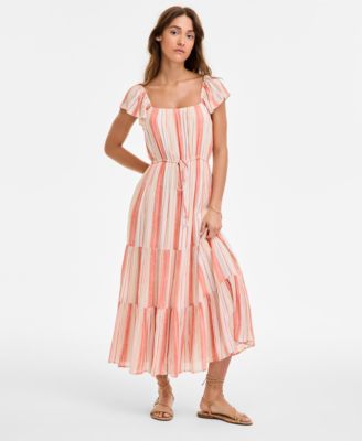 Liverpool Los Angeles - Women's Flutter-Sleeve Maxi Dress