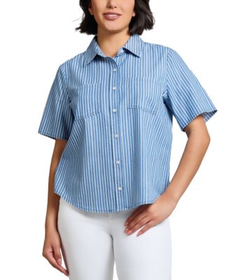 Jones New York - Petite Cotton Patch-Pocket Shirt