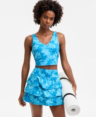 ID Ideology - Women's Abstract Print V-Neck Cropped Tank Top