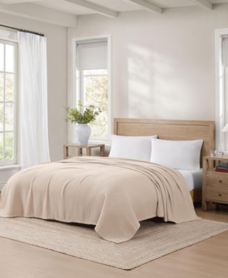 Tommy Hilfiger - Solid Cotton Pique Blanket, Full/Queen