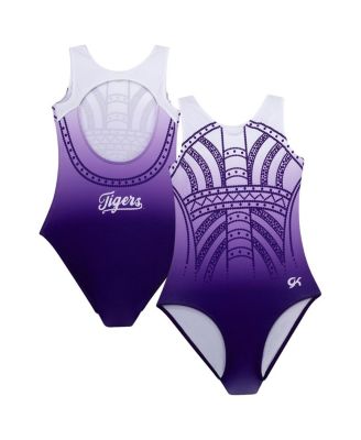 GK Elite - Big Boys and Girls Purple LSU Tigers Elite Replica Leotard
