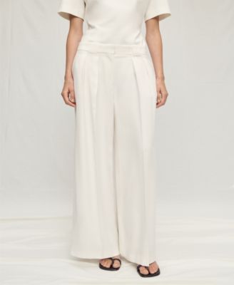 MANGO - Women's Pleated Lyocell Suit Trousers