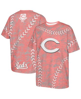 Outerstuff - Big Boys and Girls Red Cincinnati Reds Slide Score Bold T-Shirt