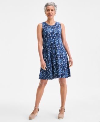 Style & Co - Women's Spotted Airy Floral Sleeveless Flip Flop Dress