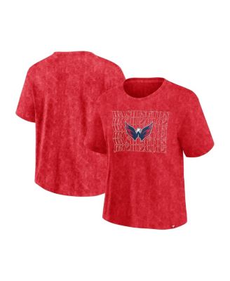 Fanatics - Women's Red Washington Capitals Faded Wash T-Shirt