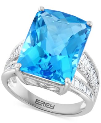 EFFY Collection - EFFY&reg; Pink Amethyst (13 ct. t.w.) & Diamond (3/8 ct. t.w.) in 14k Yellow Gold (Also Available in Blue Topaz, Citrine, Swiss Blue Topaz and Green Quartz)