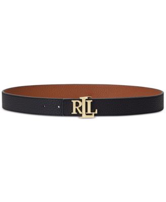 Lauren Ralph Lauren - Women's Logo Reversible Pebbled Leather Belt