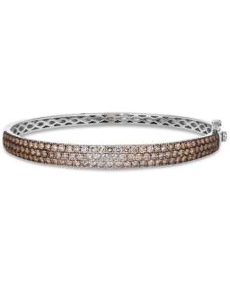 Le Vian - Chocolate Ombr&eacute; Diamond & Nude Diamond Pav&eacute; Bangle Bracelet (3-1/2 ct. t.w.) in 14k Rose Gold (Also Available in White Gold or Yellow Gold)