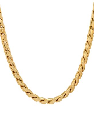 STEELTIME - Men's 18K Gold Plated Fancy Link Necklace, 24"