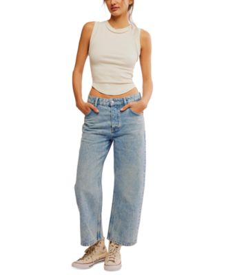 Free People - Women's Deep Trance High Rise Barrel Jeans