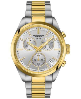 Tissot - Men's Swiss Automatic Chronograph PR 100 Two-Tone Stainless Steel Bracelet Watch 40mm
