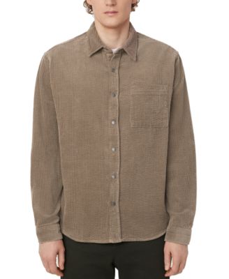 Frank And Oak - Men's Relaxed Fit Long Sleeve Snap-Front Soft Corduroy Shirt