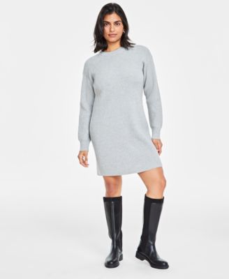 On 34th - Women's Ribbed Crewneck Sweater Dress