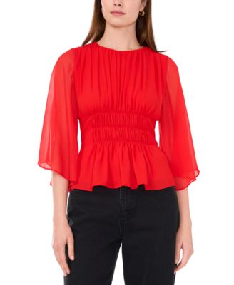 Parker - Women's Elodie Smocked-Waist Angel-Sleeve Top