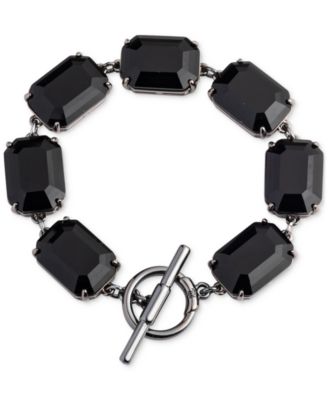 Lauren Ralph Lauren - Silver-Tone Rectangle Stone Flex Bracelet