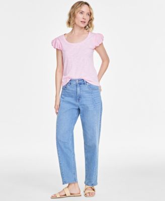 On 34th - Women's High-Rise Barrel-Leg Jeans