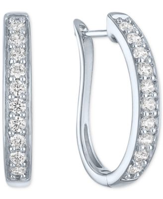 Forever Grown Diamonds - Lab-Grown Diamond Hoop Earrings (1/2 ct. t.w.) in Sterling Silver
