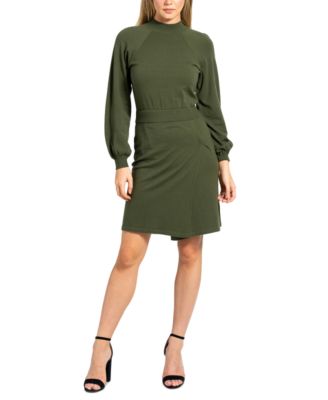 Sam Edelman - Women's Mock Neck Long-Sleeve Sweater Dress