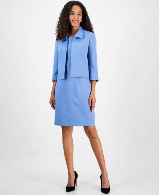 Le Suit - Women's Cropped Open-Front Jacket & Empire-Seamed Sheath Dress
