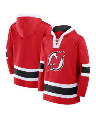 Fanatics - Men's Red New Jersey Devils Inside Line Fleece Pullover Hoodie