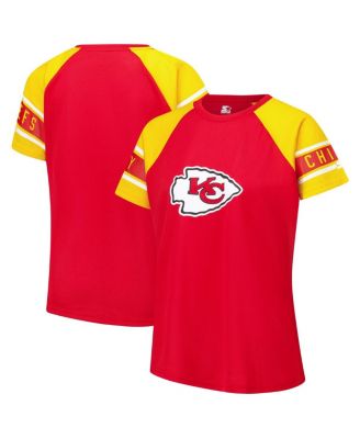 Starter - Women's Red Kansas City Chiefs 1st Rounder Color Block Raglan Top
