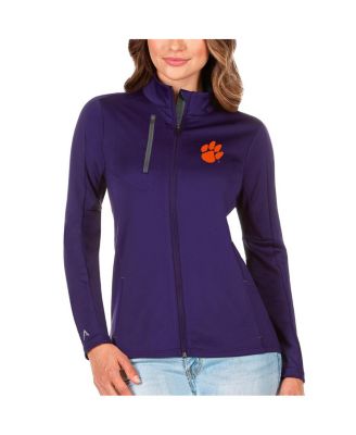Antigua - Women's  Purple/Graphite Clemson Tigers Generation Full-Zip Jacket