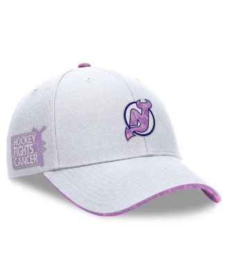 Fanatics - Men's White New Jersey Devils Authentic Pro Hockey Fights Cancer Adjustable Hat