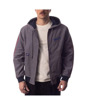 The Wild Collective - Men's and Women's Gray Buffalo Bills Corduroy Full-Zip Bomber Hoodie Jacket