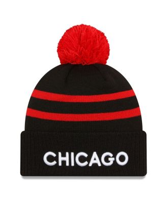 New Era - Men's Black Chicago Bulls 2023/24 City Edition Cuffed Pom Knit Hat