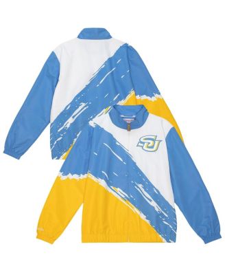 Mitchell & Ness - Men's White Southern University Jaguars Paintbrush Full-Zip Windbreaker