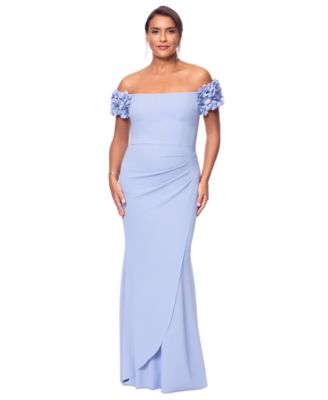 XSCAPE - Women's Embellished-Strap Off-The-Shoulder Gown
