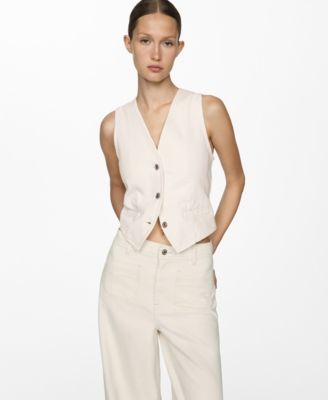 MANGO - Women's Buttoned Denim Gilet