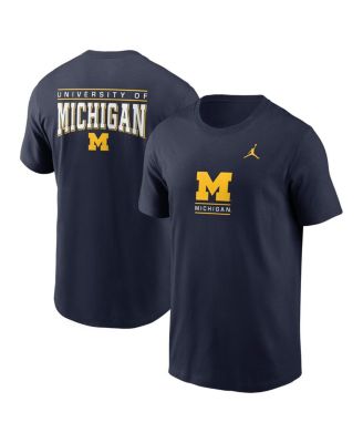 Jordan - Men's Navy Michigan Wolverines 2-Hit T-shirt