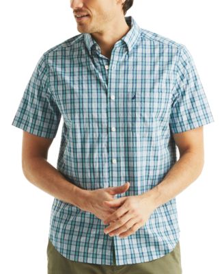 Nautica - Men's Classic-Fit Stretch Plaid Button-Down Shirt