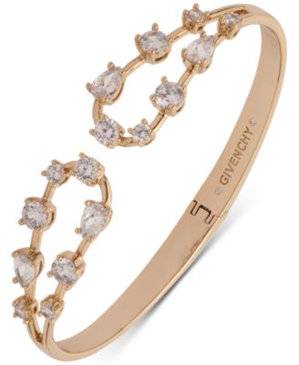 Givenchy - Gold-Tone Mixed Cubic Zirconia Open Cuff Bracelet
