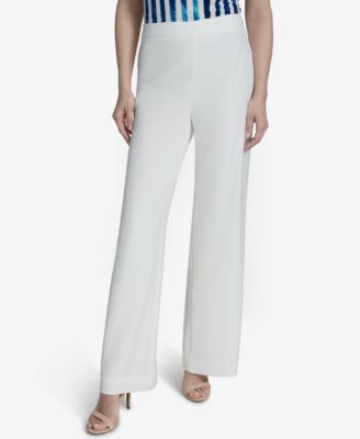 Halston - Women's High Rise Wide Leg Pull-On Pants