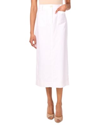 Vince Camuto - Women's Linen-Blend Midi Skirt