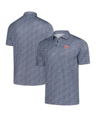 Antigua - Men's&nbsp; Navy USMNT Field Ditsy Polo