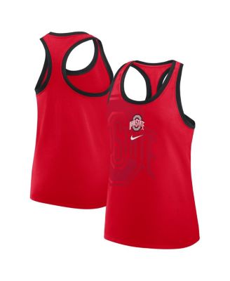 Nike - Women's Scarlet Ohio State Buckeyes Primetime Tri-Blend Racerback Tank Top