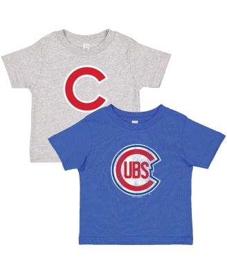 Soft As A Grape - Toddler Royal/Heather Gray Chicago Cubs Cooperstown Collection Two-Pack T-Shirt Set