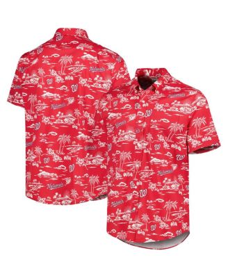 Reyn Spooner - Men's Red Washington Nationals Kekai Performance Button-Up Shirt