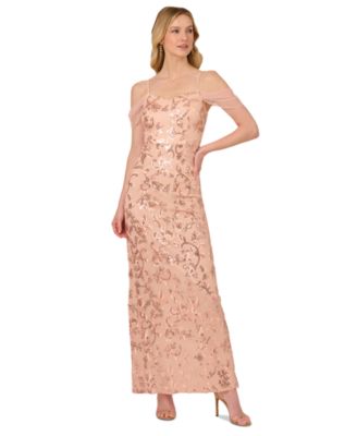 Adrianna Papell - Women's Sequinned Embroidered Evening Gown