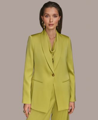 Donna Karan New York - Women's Satin One-Button Jacket, Regular & Petite