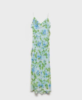 MANGO - Women's Ruffled Floral Print Dress
