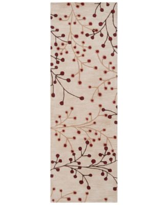 Livabliss - Athena ATH-5053 Burgundy 3' x 12' Runner Area Rug