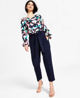 Bar III - Tie Front Capris Pants