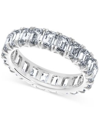 Macy's - Diamond Emerald-Cut Eternity Band (5 ct. t.w.) in 14k Gold (Also in Platinum)